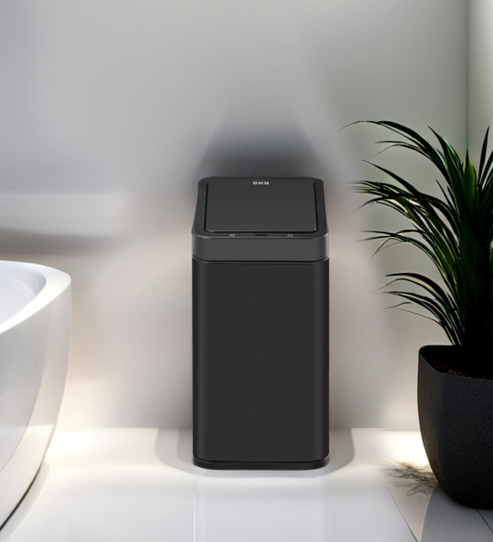 10 Litre Black Plastic Dustbin