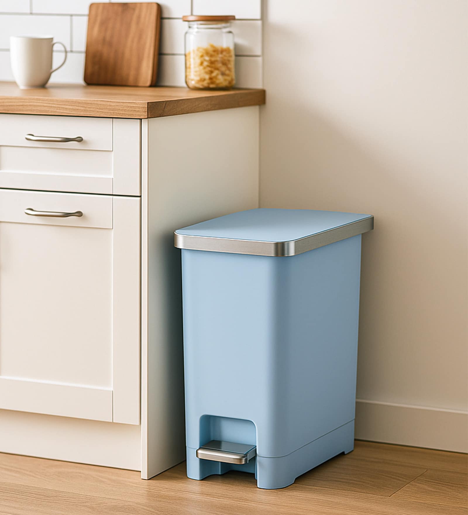 10 Litre Blue Plastic Dustbin