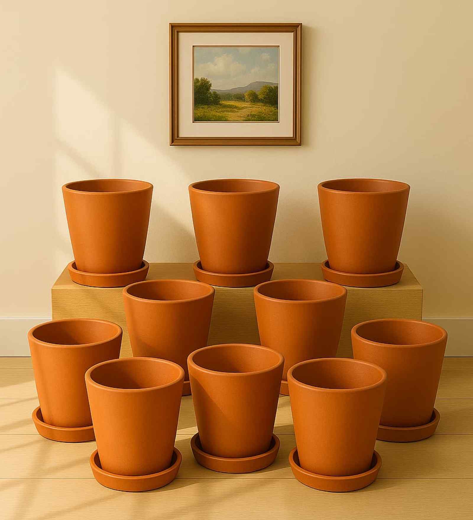 10 Pcs Red Terracotta 3.5 Inchs Planters