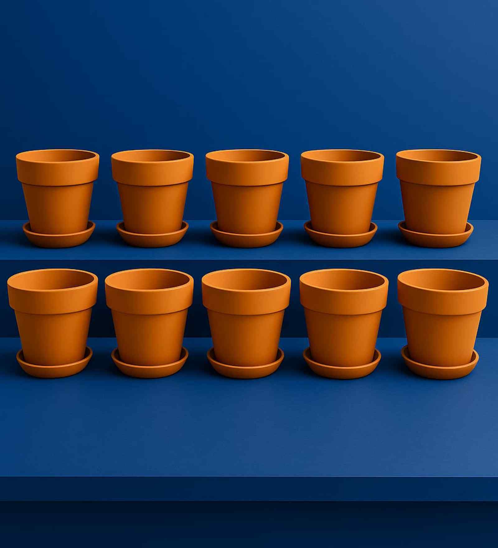 10 Pcs Red Terracotta 6 Inchs Planters