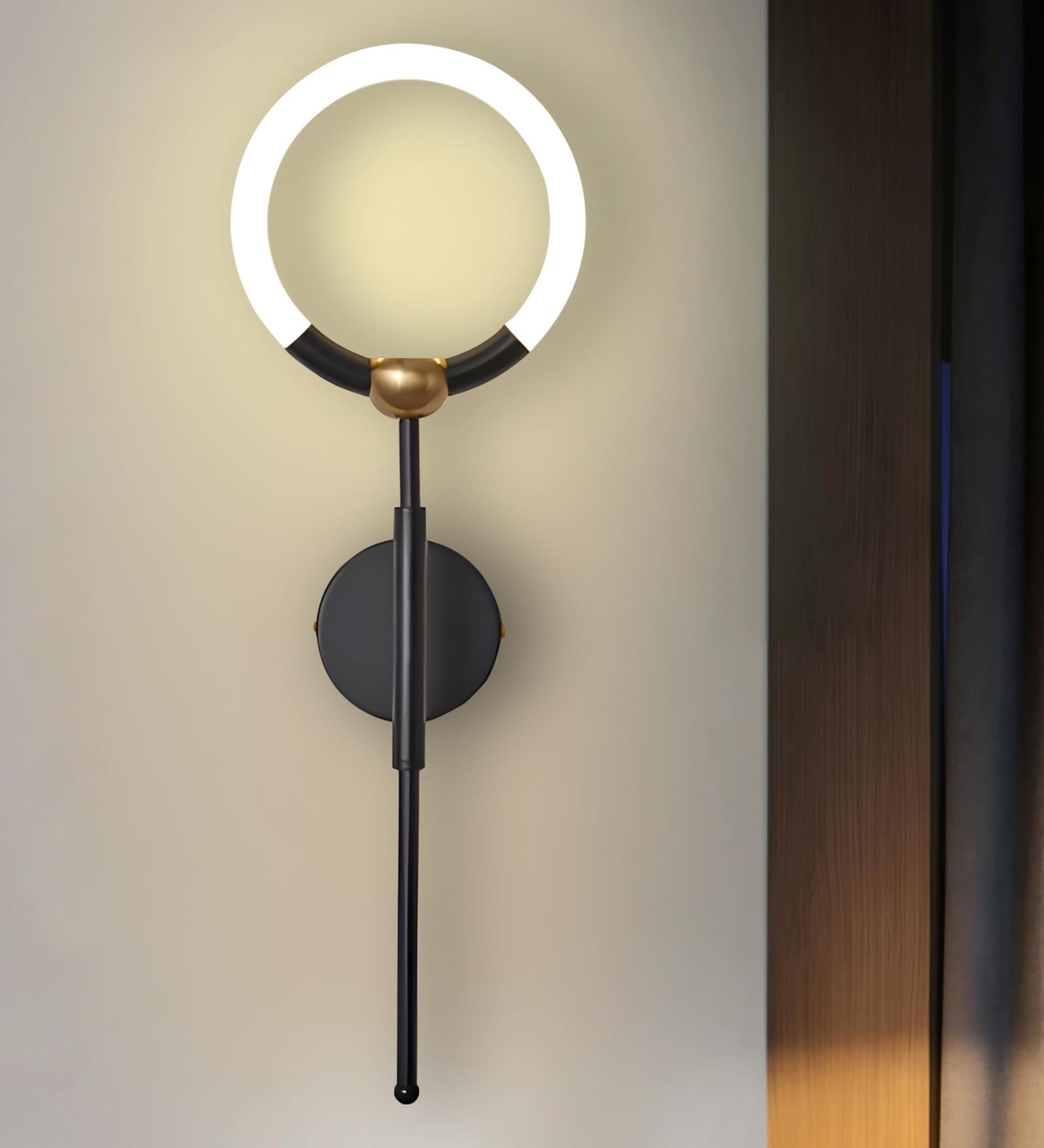 10 Watt Black Licia Modern LED Wall Lamp Living Room|Bedside|Bedroom|Decorative Wall Mount Light & Home Decor (Warm Light)