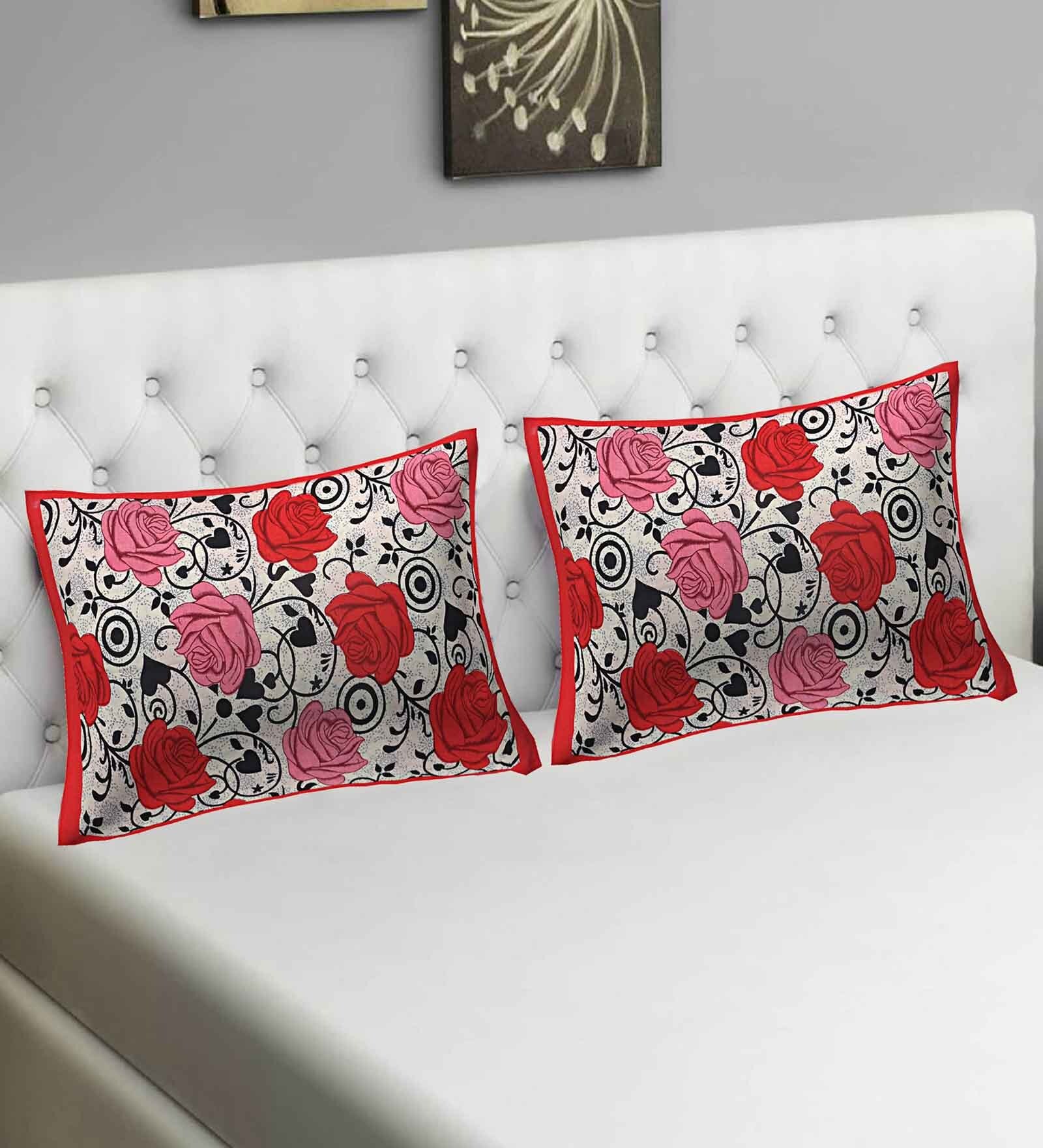 100% Cotton 104 TC 27 x 17 Inch Pillow Cover Set