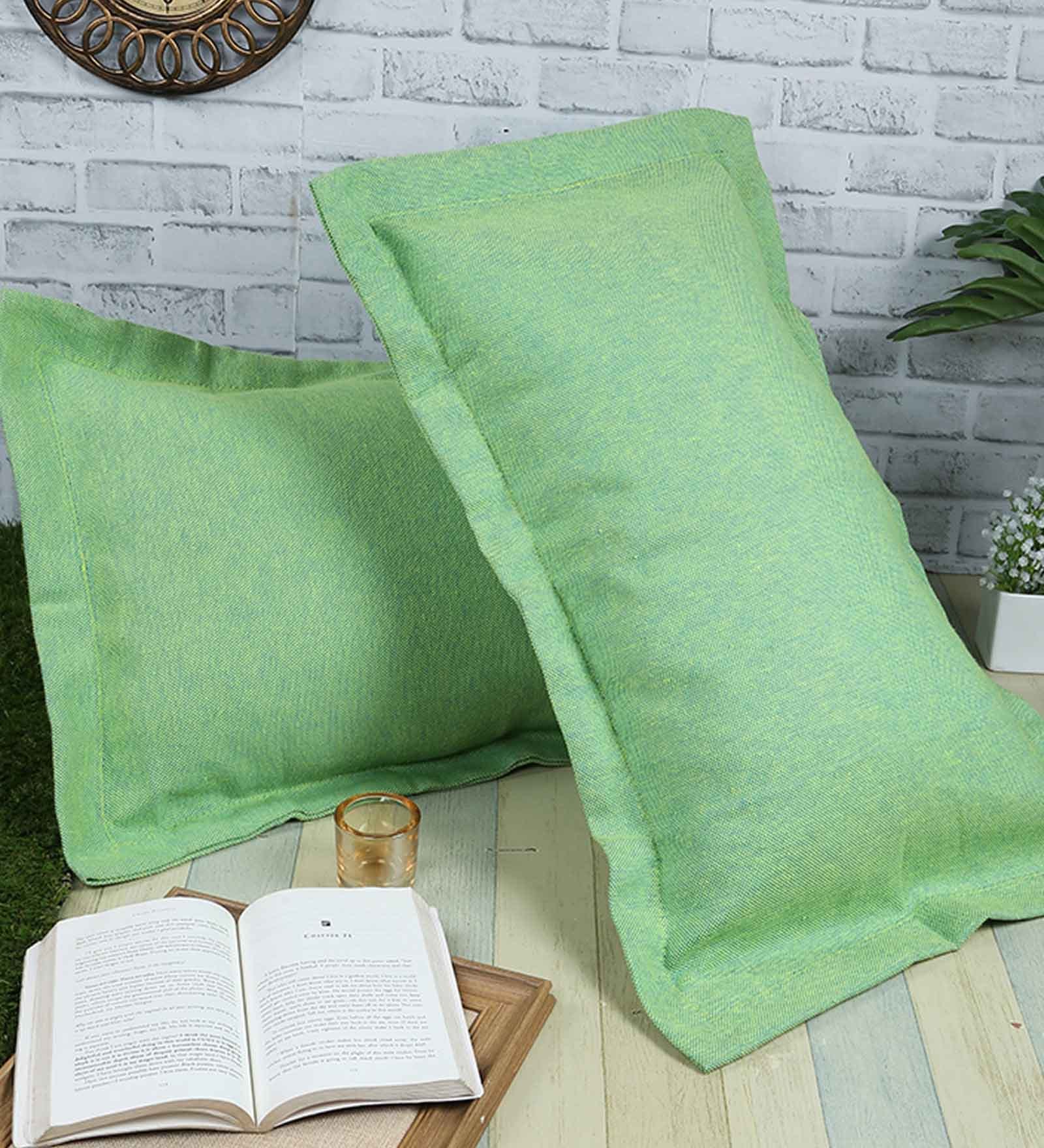 Buy 100 Cotton 200TC 27X17 Inch Pillow Cover Set By Soumya at 60 OFF