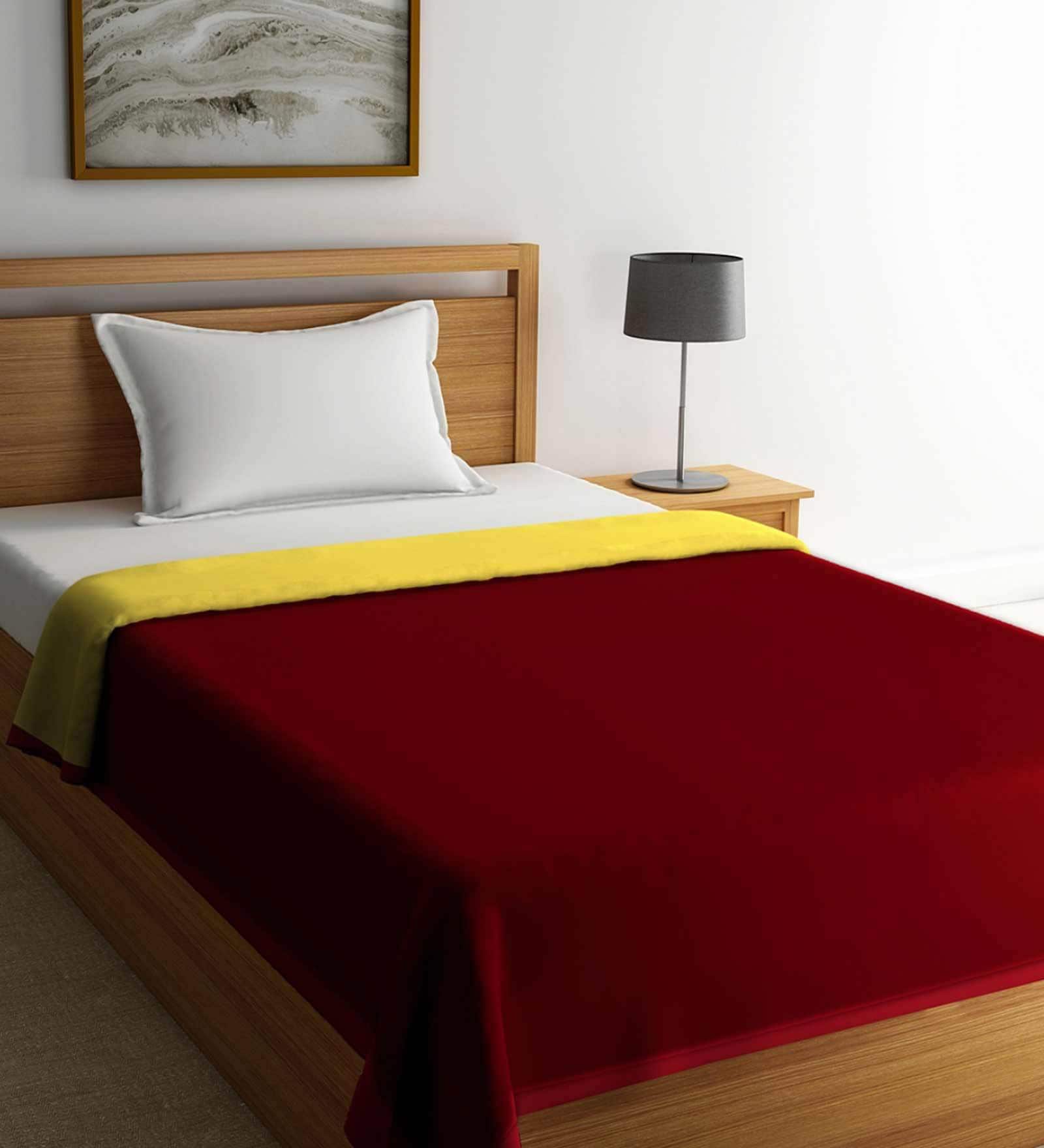 Brown Polyester Solid 120 GSM Single Bed Dohar