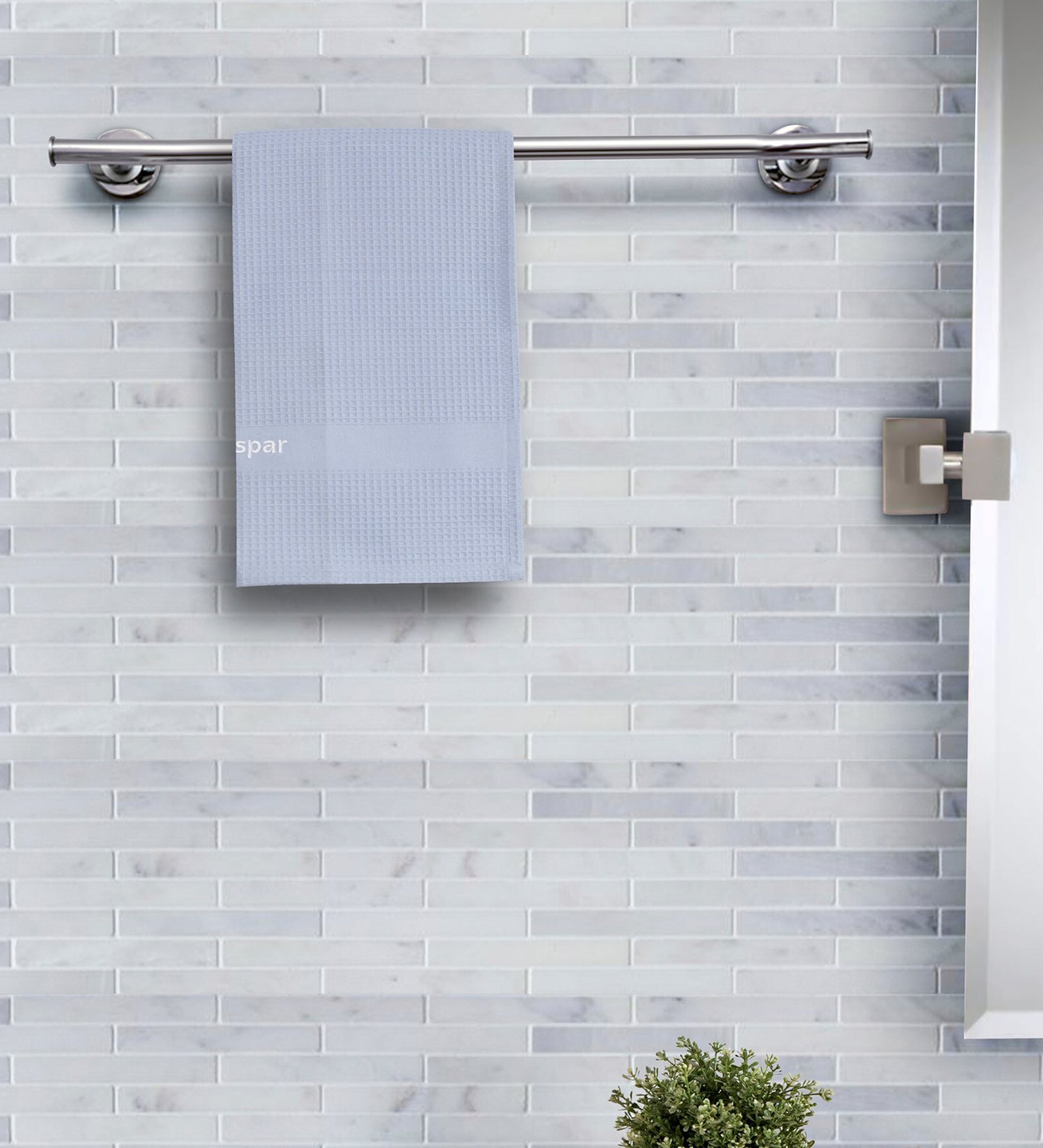 Blue Solid 215 GSM 100 % Cotton Bath Towel