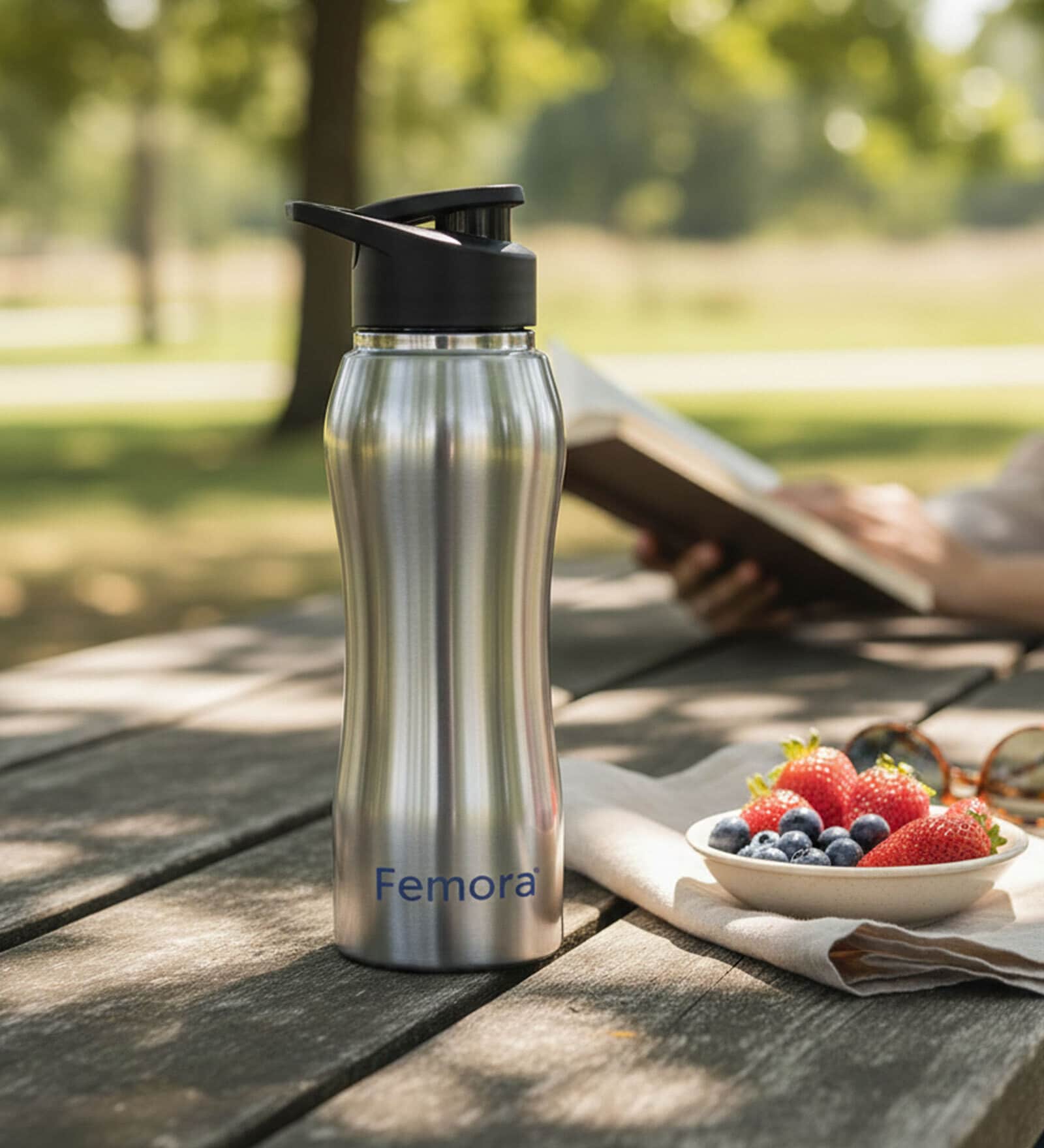 1000 ml Stainless Steel Travel Water Bottle with Sipper Cap