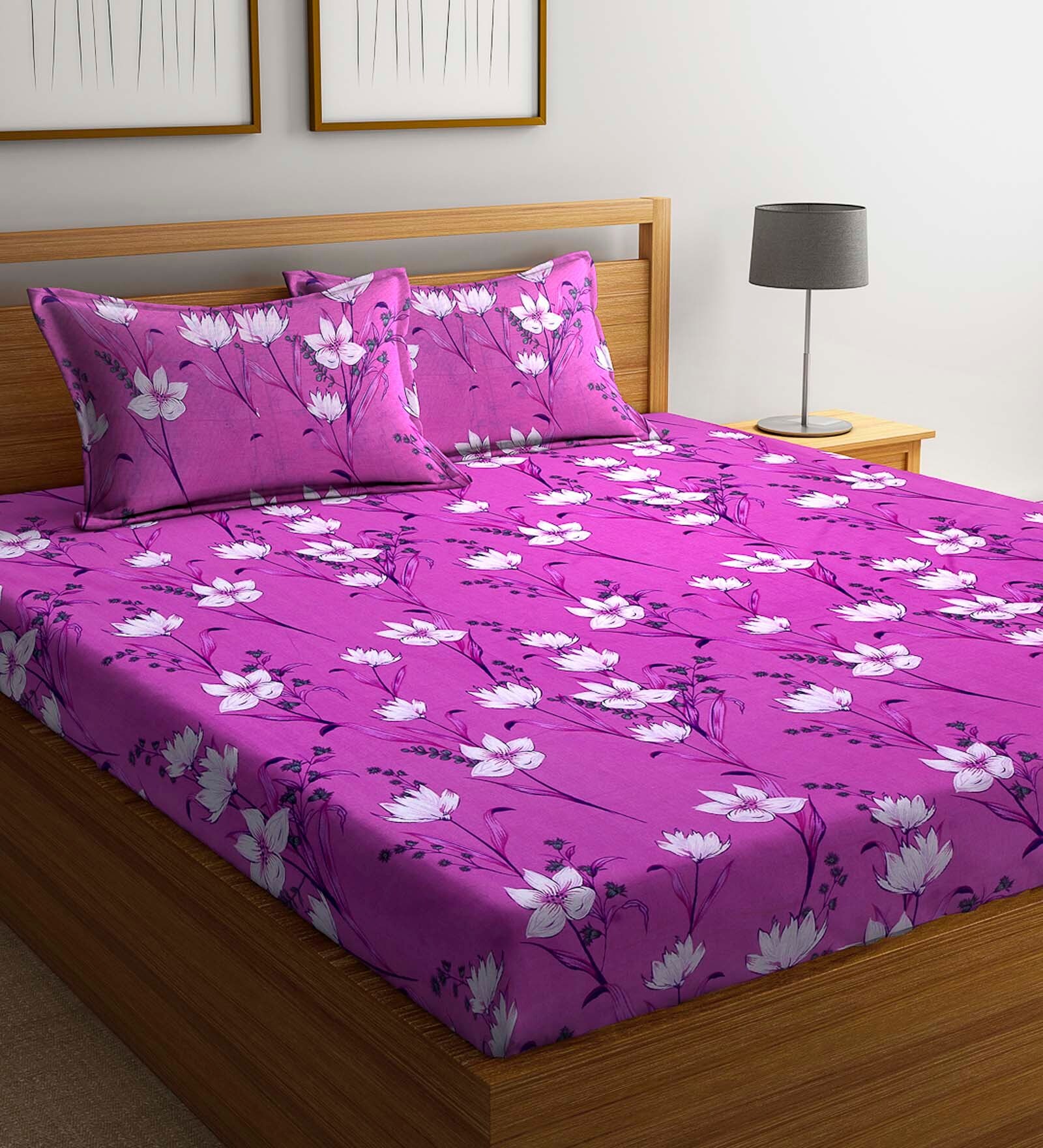 Buy Cotton 104TC Double Bedsheet with 2 Pillow Covers by Bombay Dyeing at 14 OFF by Bombay
