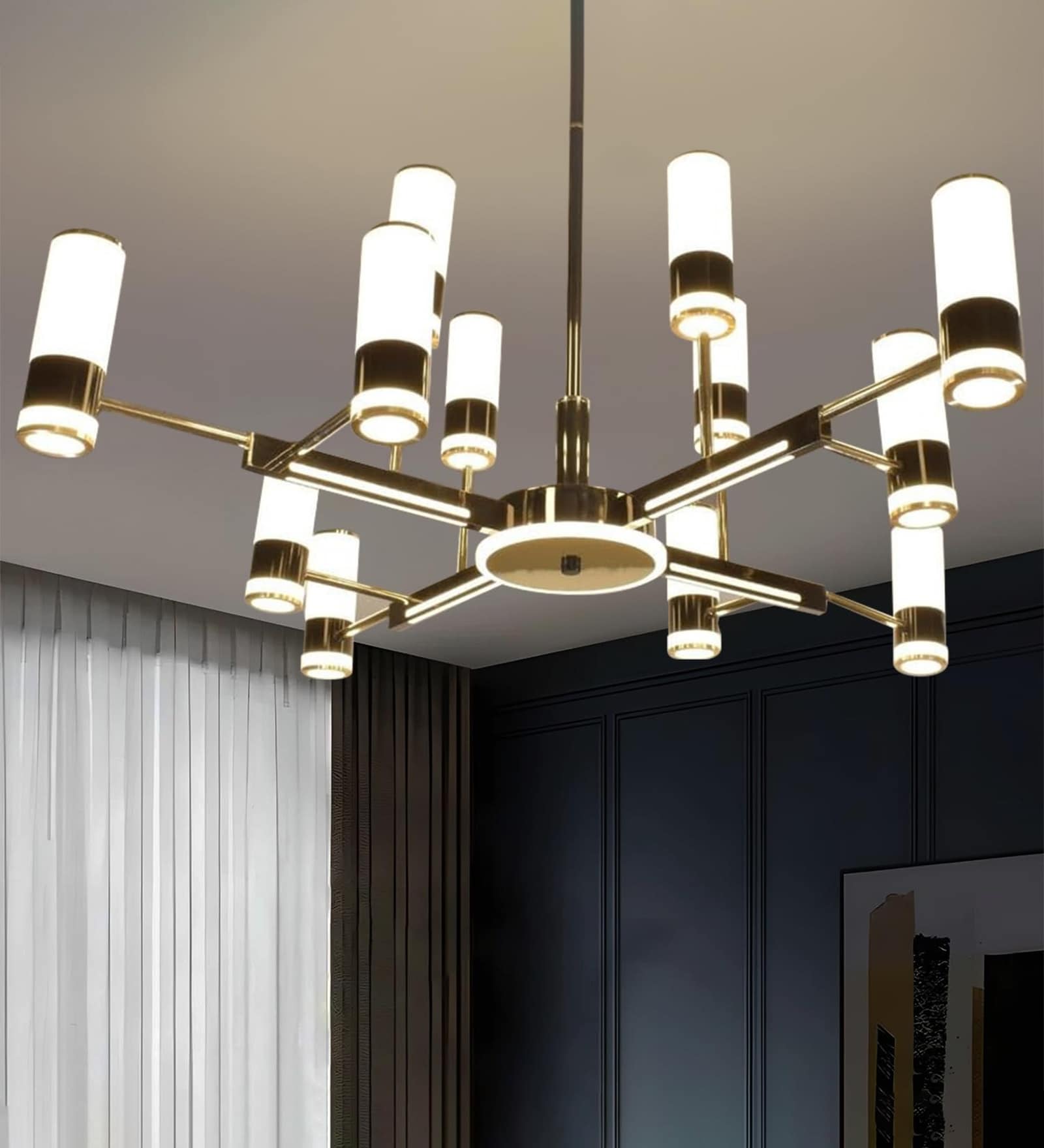104W 100 cm Smart LED Ceiling Chandelier with 3 Light Modes
