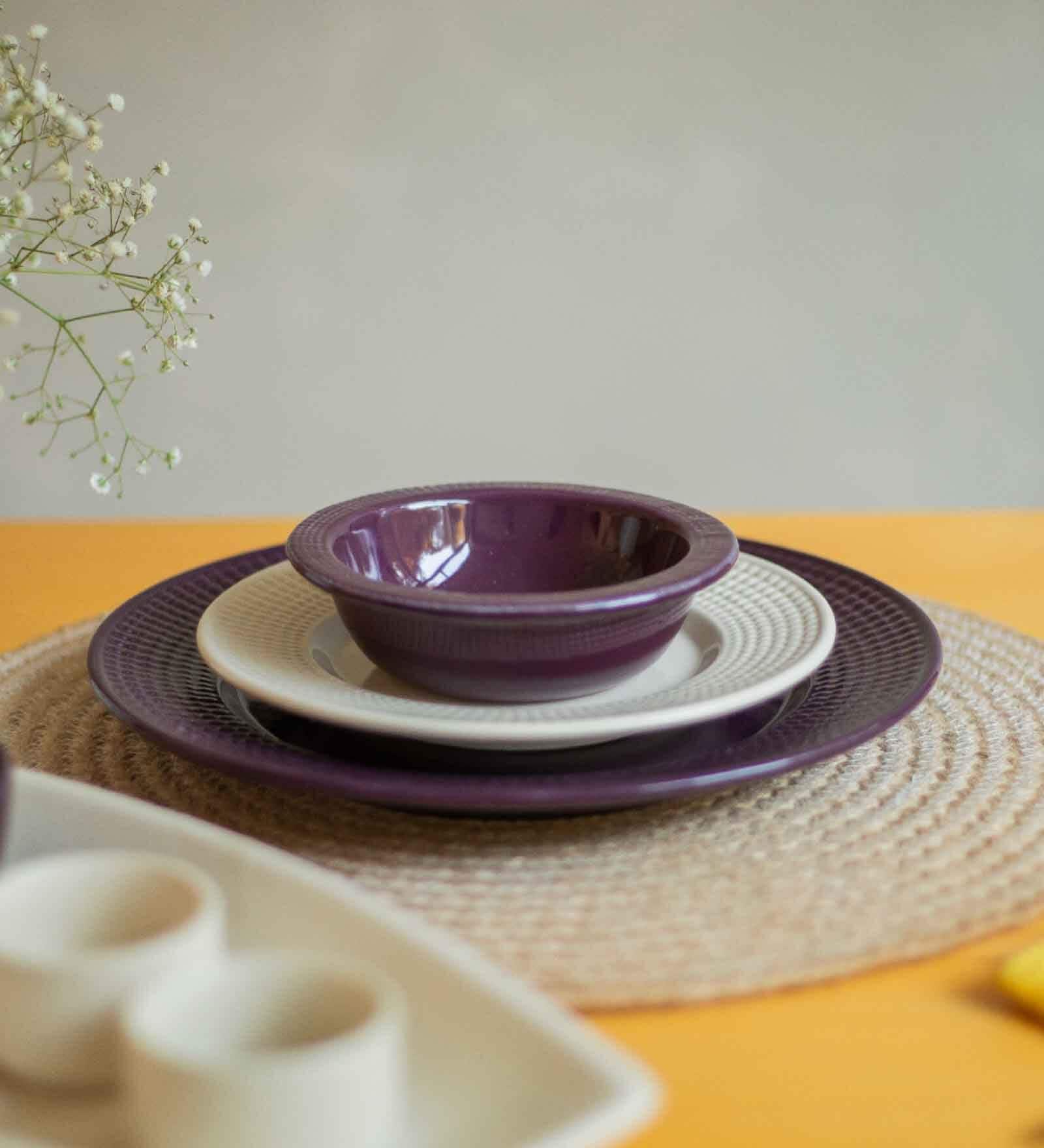 Classic Beige  Ceramic Microwave-safe Handcrafted 1 Pc Side Plate