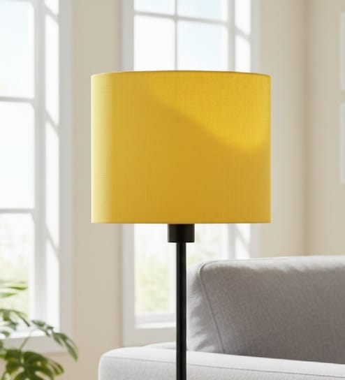 btr crafts 10-Inch Dark Yellow Fabric Drum Lampshade-picture-46