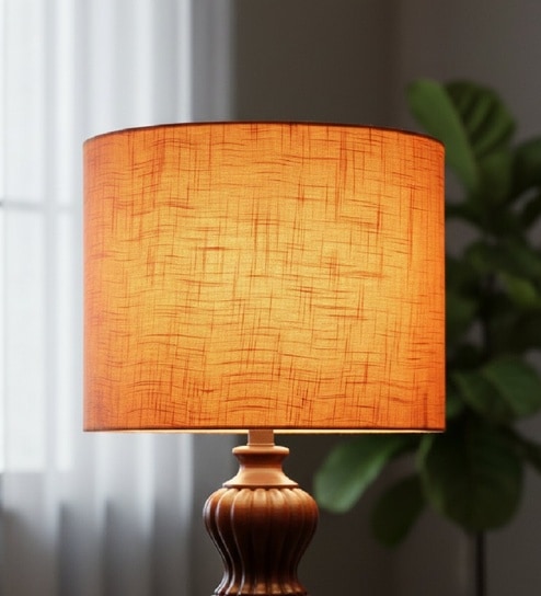btr crafts 10-Inch Orange Texture Fabric Drum Lampshade-picture-47