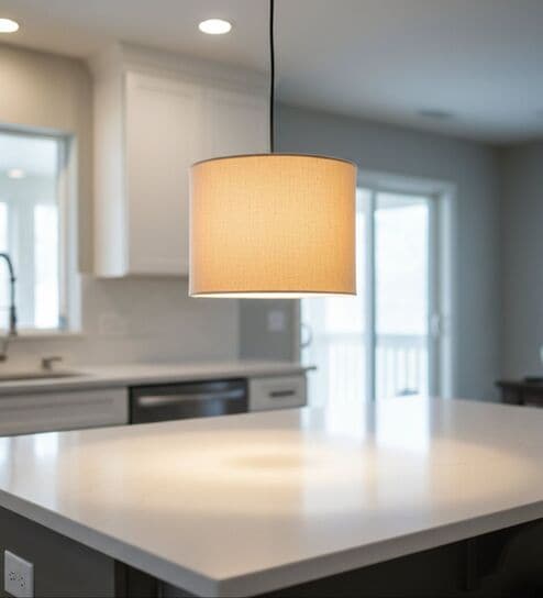 10-Inch Premium Jute Fabric Drum Pendant Light