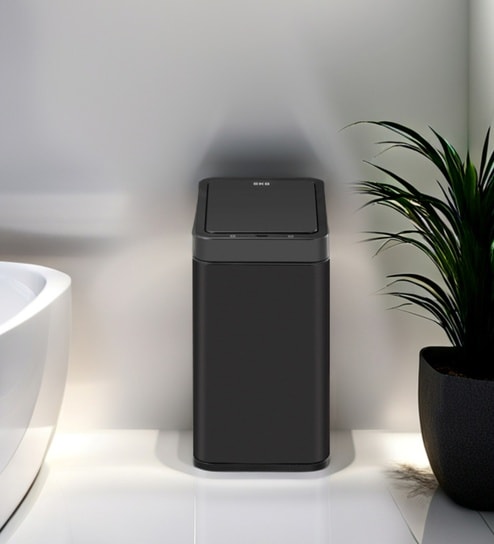 10 Litre Black Plastic Dustbin