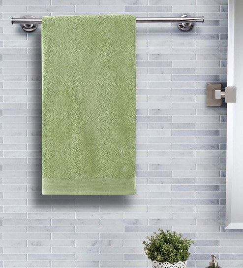 Green Solid 550 GSM 100 % Cotton Bath Towel by Maspar