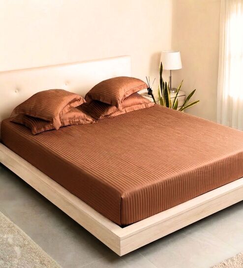 Macchiato 100% Pure Bamboo Bedsheet Set With 1 Bedsheet & 4 Pillow Covers