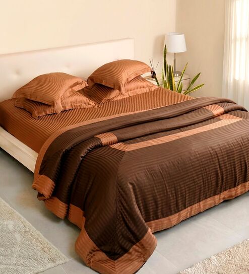 Macchiato 100% Pure Bamboo Contrast King Duvet With Panel Design