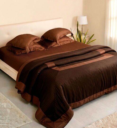 Demitasse 100% Pure Bamboo Contrast King Duvet With Panel Design