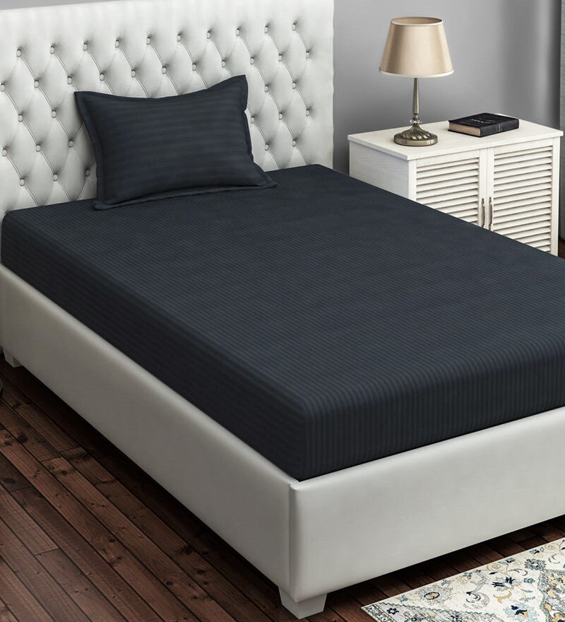 Buy Cotton 220TC Single Bedsheet With 1 Pillow Cover by Urban Space