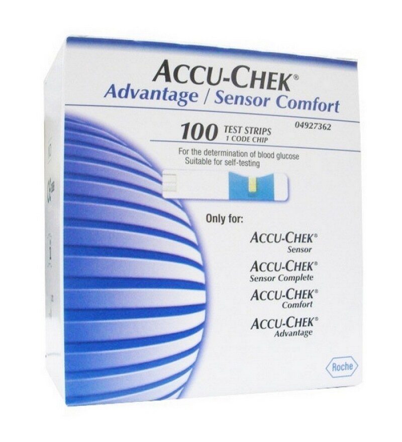 Buy 100 Test Strips for AccuChek Advantage/ Sensor Comfort Blood