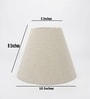 10-Inch Beige Fabric Conical Lampshade
