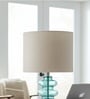 10-Inch Beige Fabric Drum Lampshade