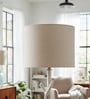 10-Inch Beige Fabric Drum Lampshade