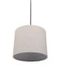 10-Inch Beige Fabric Drum Pendant Light, Modern Hanging Ceiling Lamp