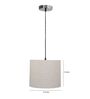 10-Inch Beige Fabric Drum Pendant Light