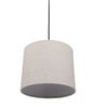 10-Inch Beige Fabric Drum Pendant Light