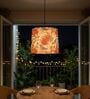 10-Inch Bird & Floral Printed Fabric Drum Pendant Light