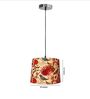 10-Inch Bird & Floral Printed Fabric Drum Pendant Light