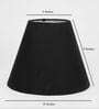 10-Inch Black Fabric Conical Lampshade