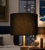 10-Inch Black Fabric Drum Lampshade
