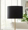10-Inch Black Fabric Drum Lampshade