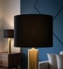 10-Inch Black Fabric Drum Lampshade