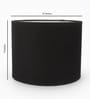 10-Inch Black Fabric Drum Lampshade