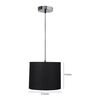 10-Inch Black Fabric Drum Pendant Light