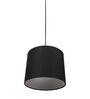 10-Inch Black Fabric Drum Pendant Light