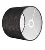 10-Inch Black Jute Fabric Drum Lampshade