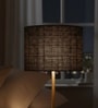 10-Inch Black Jute Fabric Drum Lampshade