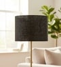 10-Inch Black Jute Fabric Drum Lampshade