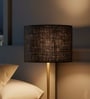 10-Inch Black Jute Fabric Drum Lampshade