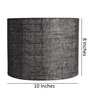 10-Inch Black Jute Fabric Drum Lampshade