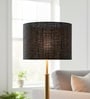 10-Inch Black Jute Fabric Drum Lampshade