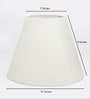 10-Inch Cream Fabric Conical Lampshade