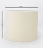 10-Inch Cream Fabric Drum Lampshade