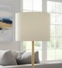 10-Inch Cream Fabric Drum Lampshade