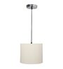 10-Inch Cream Fabric Drum Pendant Light
