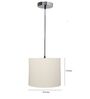 10-Inch Cream Fabric Drum Pendant Light