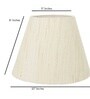 10-Inch Cream Texture Fabric Conical Lampshade